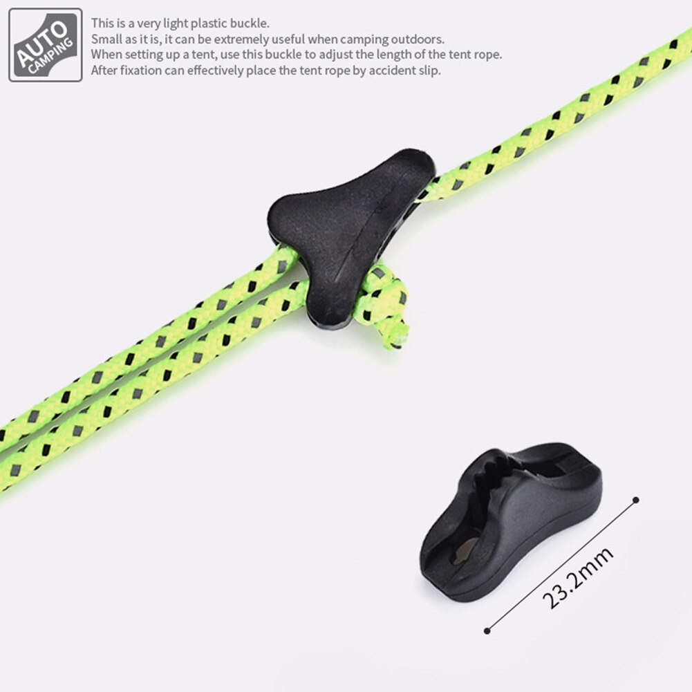 Cheap Goat Tents Camping Tent Rope Buckles Cord Tightener Tools Fastener Adjuster Non Slip Rope Camping Portable Outdoor Elements   